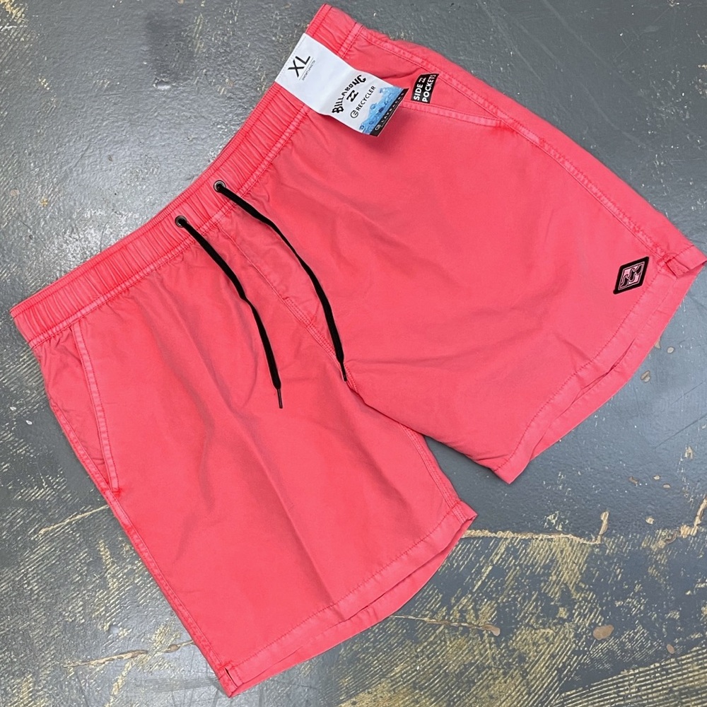 Billabong Swim Trunks XL Salmon Pink Retro Style Board Shorts Surf
